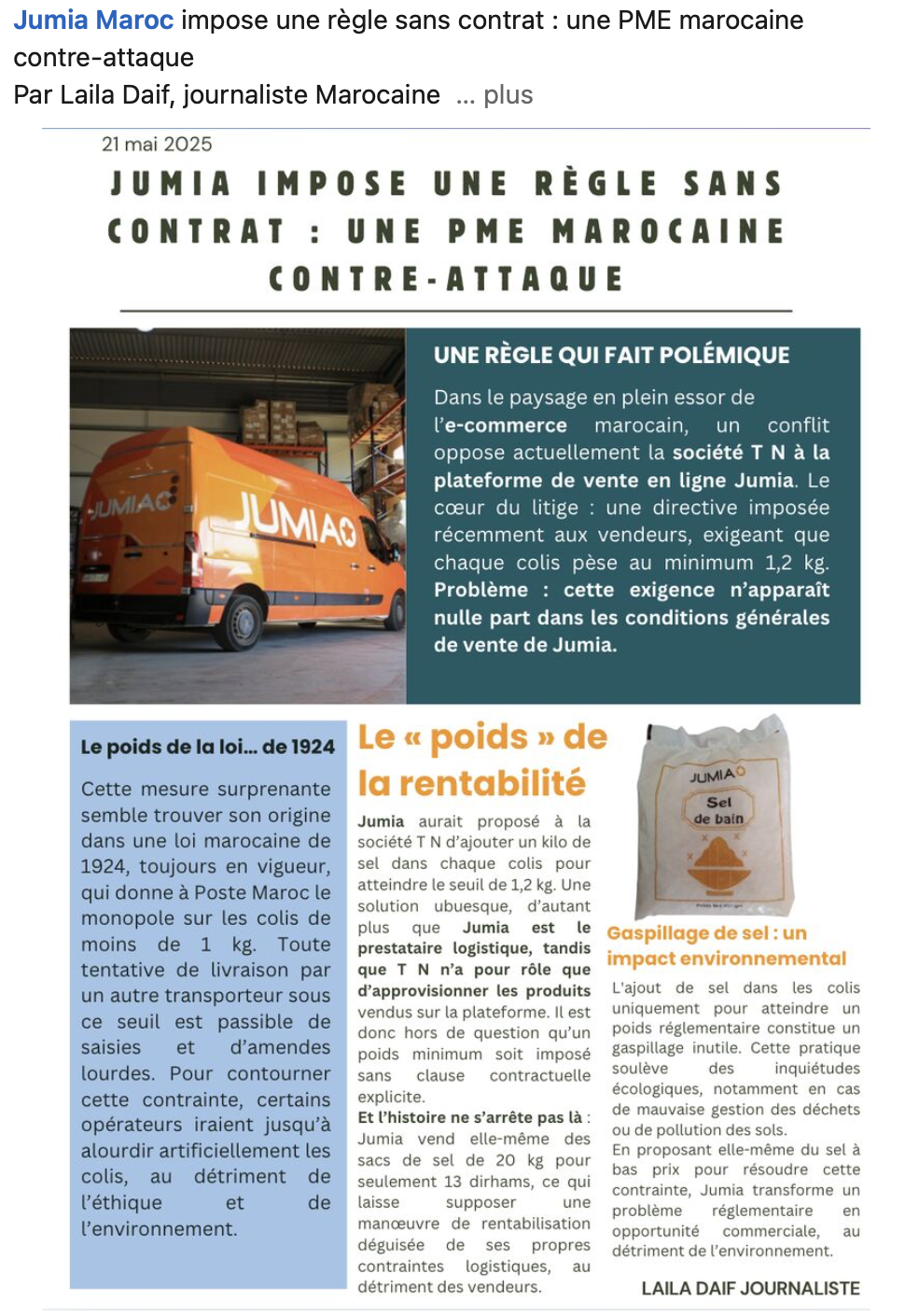 Article Jumia Maroc